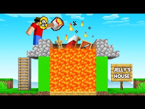 EPIC Prank: LAVA at Jelly's House blamed on Crainer! - Minecraft Squid Island