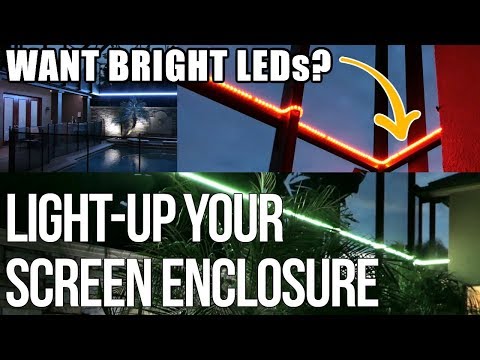 OUTDOOR LED Light Strip/Rope | POOL SCREENED ENCLOSURE | VERY Bright LEDs | 110v LEDs