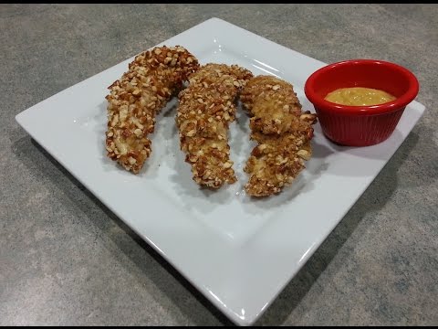 Baked Pretzel Crusted Chicken Strips