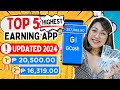 TOP 5 LEGIT AND HIGHEST EARNING APP 2024 | I EARNED P20,500 IN 1 APP WITH OWN PROOF GCASH & PAYPAL