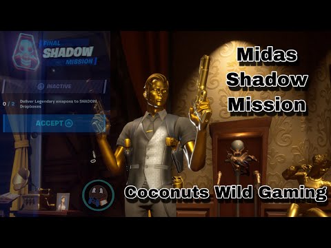 Midas Shadow Mission (Deliver Legendary Weapons to Shadow Drop boxes) - Fortnite Chapter 2 Season 2