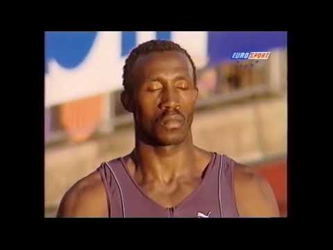 1995 Oslo 100m heats and final -0.8w 10.12  Linford Christie 21.7.95
