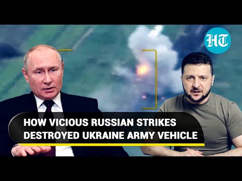 , title : 'Back-to-back strikes by Putin's men destroy Ukrainian armored tracked vehicle in Donetsk | Details'