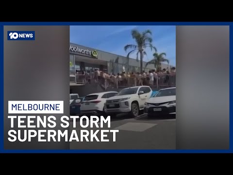 Wild Scenes As 200 Teens Swarm A Woolworths In Melbourne’s Mordialloc | 10 News