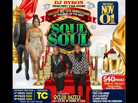 Dj Byron from First Star Sound Presents Soul To Soul 10th Anniversary Celebration