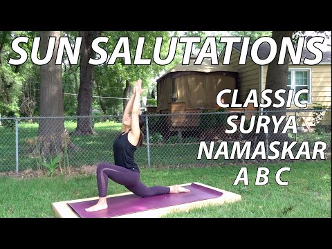 Traditional Sun Salutations Yoga Flow | Classic Surya Namaskar A B C | 5 Minutes