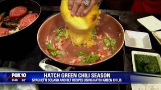 BLT and Spaghetti squash with hatch green chilis
