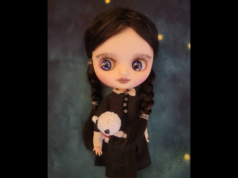SCREAMING! Unboxing Custom Middie Blythe Wednesday Adams from CF DOLLS