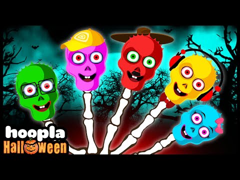 Learn Colors With Skeleton Bulbs | Halloween Finger Family Songs | Hoopla Halloween