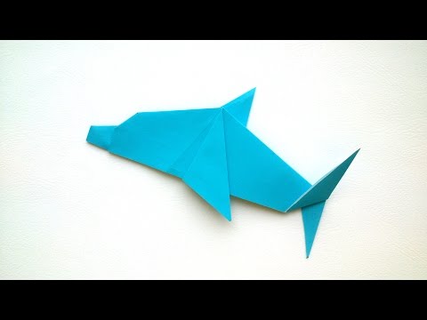 Origami for Kids - Origami Dolphin.Tutorial.