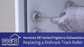 Kenmore 587 Series and Frigidaire Dishwashers: Dishrack Track Roller Replacement