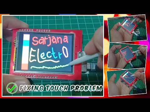 Paint TFT 2.4″ LCD shield and fixing touch problem (reverse axis direction and calibration) Arduino