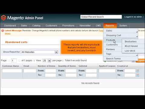 Magento Commerce: How to View Reports