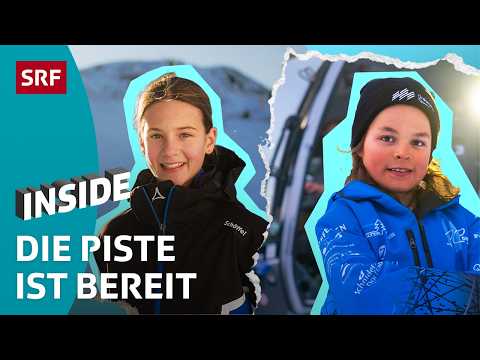 SRF Kids Inside ⛷️ S5 2/4: The coolest job in the world: Driving a snow groomer! | Kids' videos