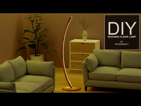 DIY Wooden Floor Lamp |  Free downloadable pattern by Wudkwency.
