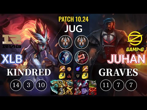 RNG XLB Kindred vs OZ Juhan Graves Jungle - KR Patch 10.24