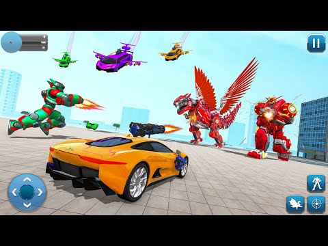 Dino Robot Transform Limo Car Simulator Games | Transform Car & Bike Transform Robot Android Games