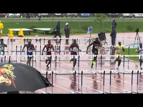 2013 FHSAA 3A 110 Hurdles Prelim Heat 2