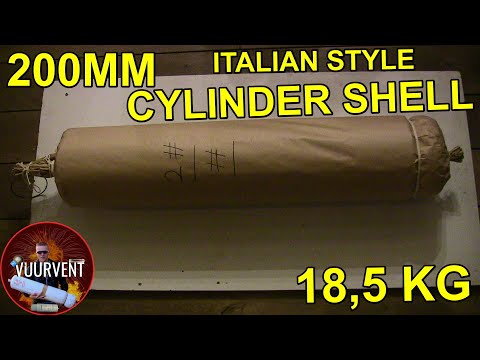 200mm Cylinder Shell - 2 Intrecci - Contrabombe - Ring Salutes - Contrabombe