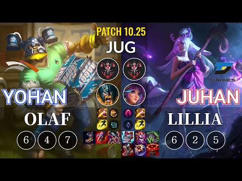 HLE yoHan Olaf vs DYN Juhan Lillia Jungle - KR Patch 10.25