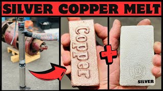 Copper Casting & $1400 Silver Melt - Trash To Treasure - ASMR Metal Melting -BigStackD - Green Sand