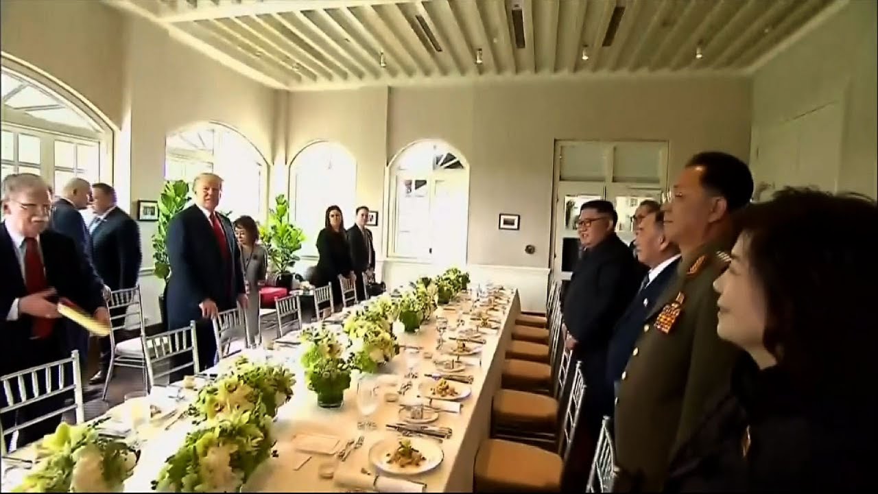 President Trump and Kim Jong Un Meet for Lunch - YouTube