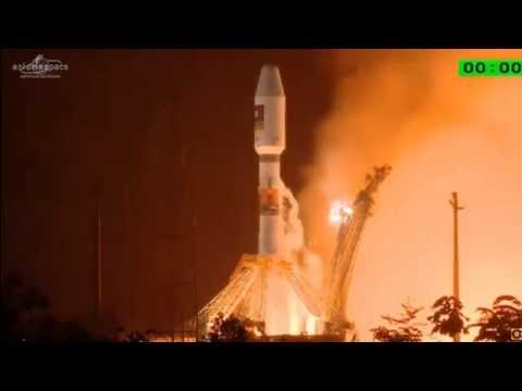 Момент старта РН Союз с космодрома Куру (24/5/2016)