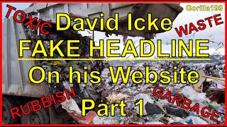 David Icke talking about testicles on his website -  part 1