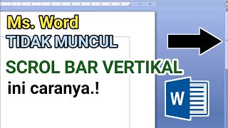 tutorial ms.word, cara memunculkan scroll bar di word