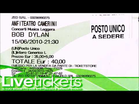 Bob Dylan 2010 Tour of Europe  - Padova, Italy, 15th June 2010.