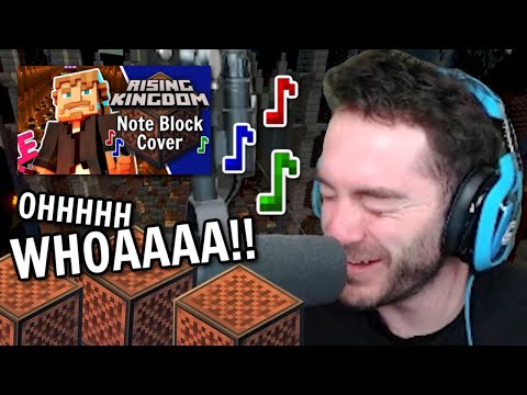 CaptainSparklez reacts (and…sings?) to RISING KINGDOM in NOTE BLOCKS