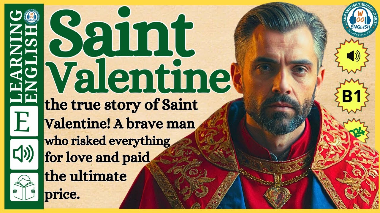 Improve your English  ⭐  Very Interesting Story - Level 3 -  Saint Valentine  | WooEnglish