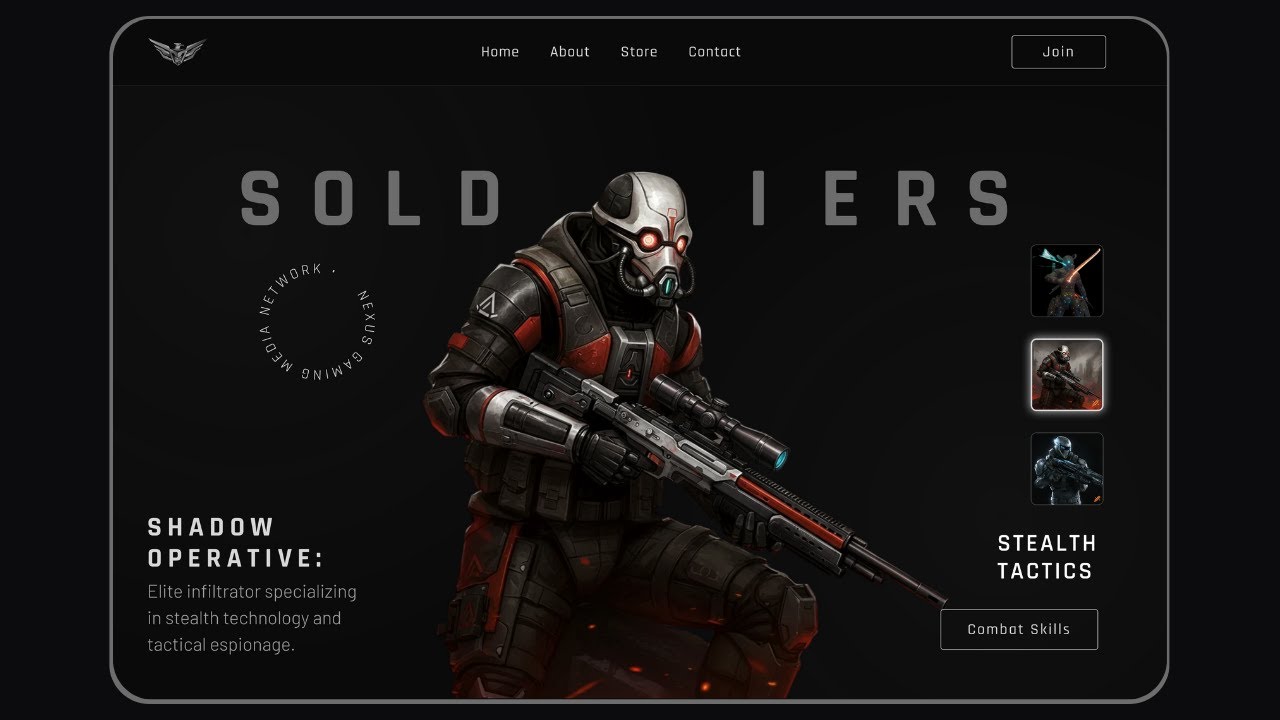Create a 3D Responsive Website with HTML CSS JavaScript | Portfolio & Gaming Design Tutorial