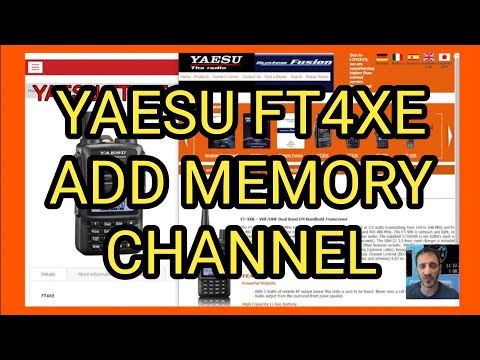 Yaesu FT4XE Add Memory Channel