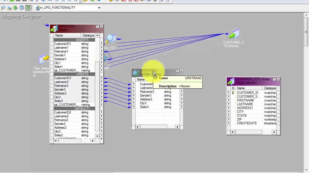 Beginners Informatica Powercenter - Update Strategy transformation (SCD-1) tutorial 7