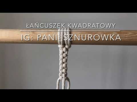 🌿 Łańcuszek kwadratowy | Makrama dla początkujących | Makrama krok po kroku | DIY 🌿