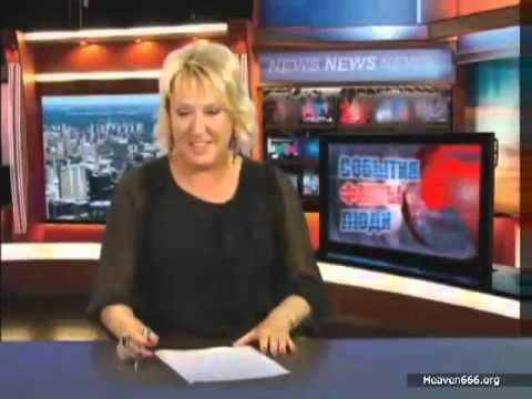 Russian news reporter can't stop laughing with English subtitles High converted