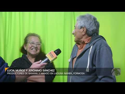 Lucia Muñoz y Jerónimo Sánchez, productores de banana y mango en Laguna Naineck, Formosa