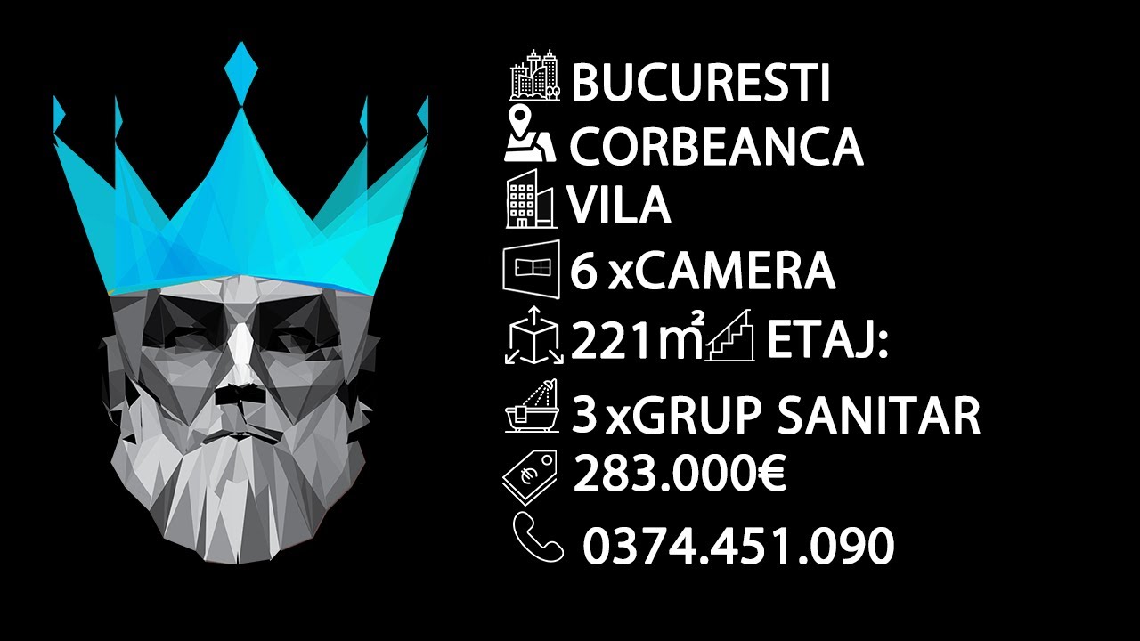 Tur video Corbeanca | Vila 6 Camere | Comision 0 | Predare la Cheie | Teren 421mp