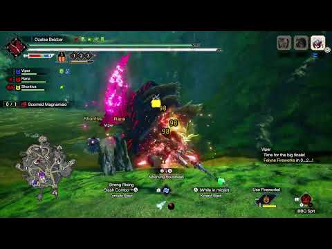 Scorned Magnamalo Powder Vortex + Felyne Fireworks finish - Monster Hunter Rise