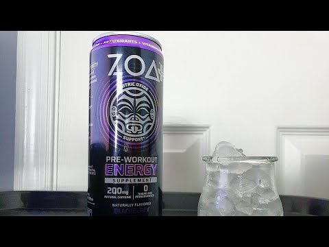 Zoa Plus Blackberry Acai  Pre-Workout Energy Drink 12oz Slim Cans