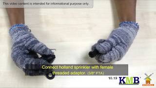 3/8" Holland Sprinkler C/W 16MM X 3/8" Female Adaptor & Flange Type Rubber