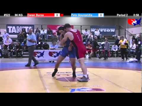 2011 U.S. Open SAT GR 96 KG: Daren Burns vs. Pete Gounaridis Champ. Round 1