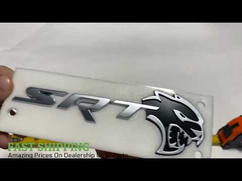 2017-2023 Dodge Challenger Hellcat Black and Silver SRT Trunk Emblem