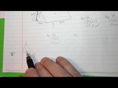 L'aire total d'un prisme a base triangulaire