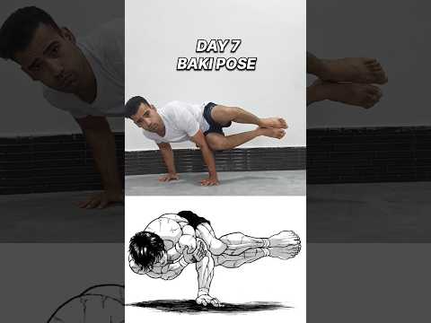 Day 7 BAKI POSE 🥵 | #trending #workout #goku #animeworkout