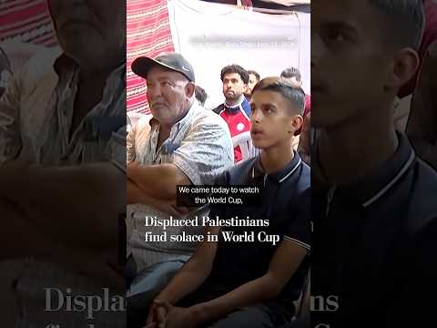 Displaced Palestinians find solace in World Cup