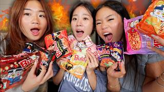 Download lagu EATING EVERY SPICY KOREAN RAMEN FLAVOR *everything hurts* mp3