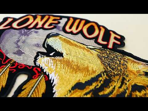 Lone Wolf Iron on Large Jacket Patch PL3968