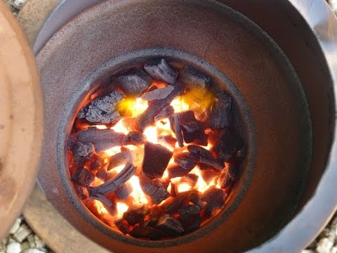 Lighting the tandoor oven